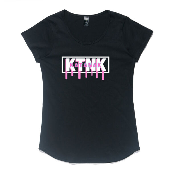 KTNK - white logo - Womens Scoop 150 GSM Thumbnail